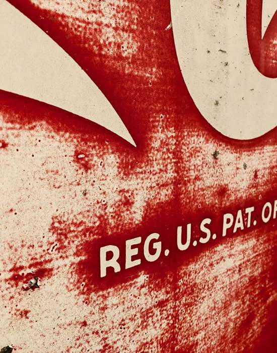#V03: 1940's Coca Cola Advertising Sign - Reg U.S.