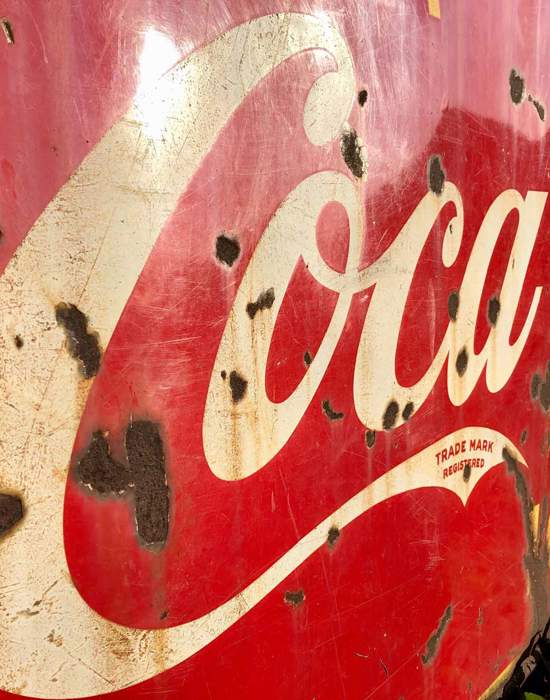 #V04: 1950's Coca Cola Advertising Sign - Coca Cola