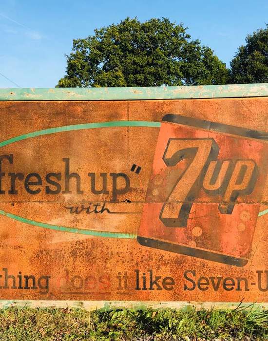 #V05: 1940's 7UP Advertising Sign - Front