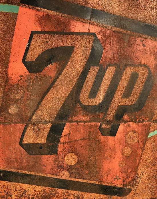 #V05: 1940's 7UP Advertising Sign - 7UP